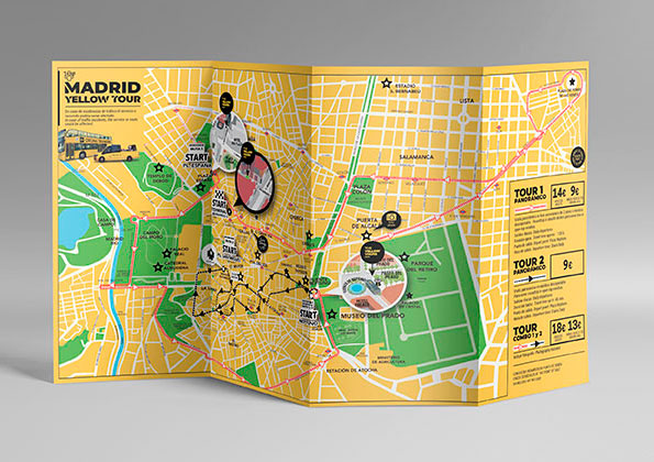 Diseño de folleto con mapa