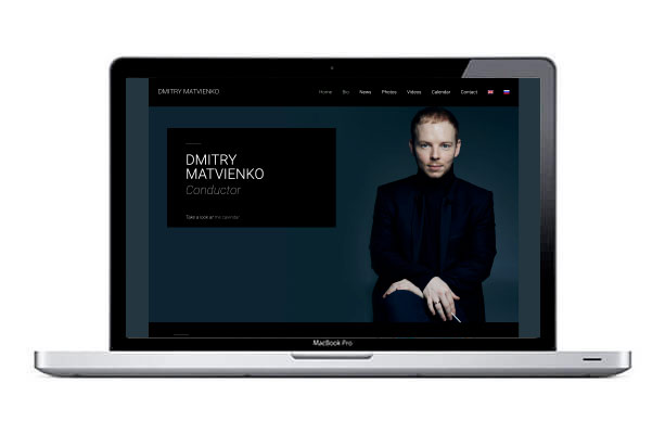 Diseño de website para Dmitry Matvienko