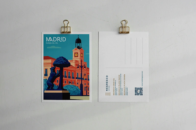 postales-madrid-diseno Diseño gráfico de postal